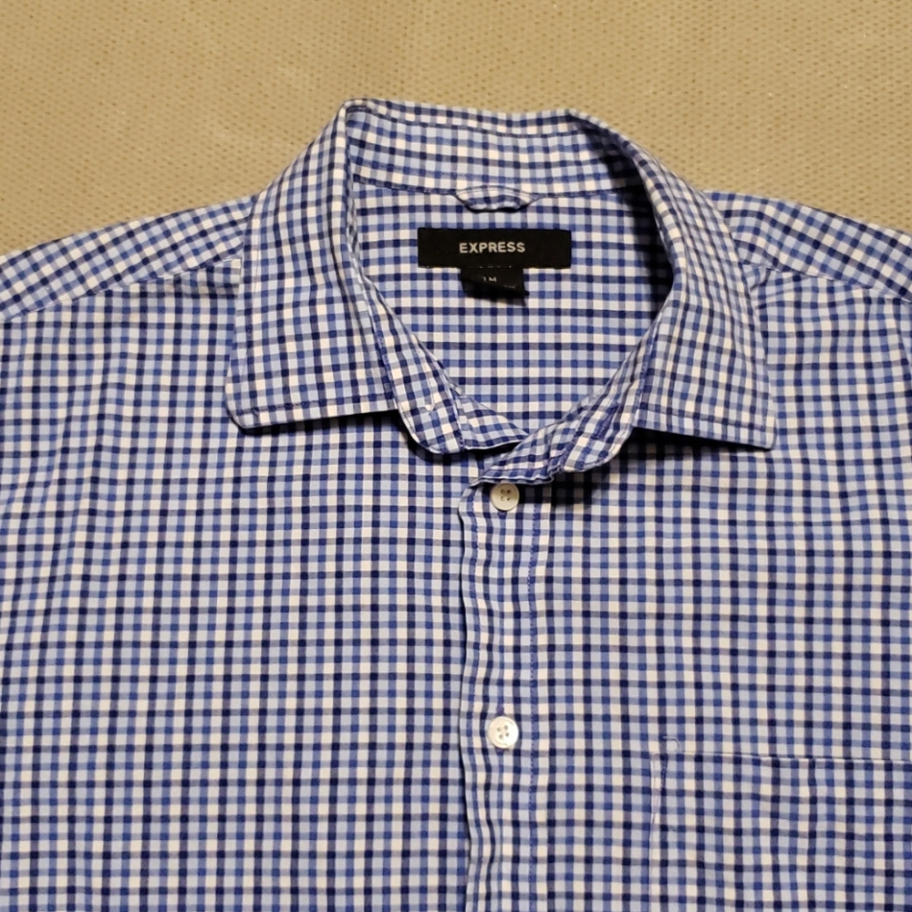 Express Medium Checkered Button Down. - image 2